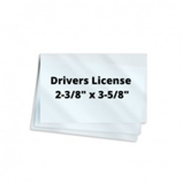 7mil Drivers License 2-3/8" x 3-5/8" 100/Box