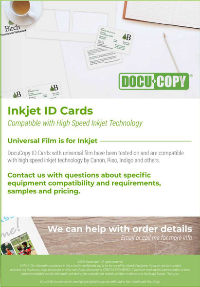 DocuFold 8222 Printable ID/Membership Cards 2 Card Punch Out Style 1 Case/800 Sheets