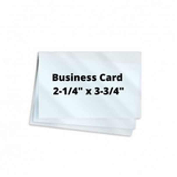 7mil Business Card 2-1/4" x 3-3/4" 100/Box