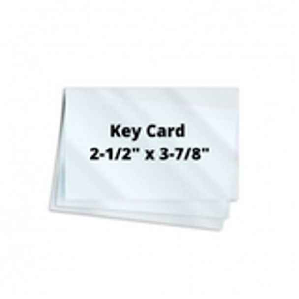 7mil Key Card 2-1/2" x 3-7/8" 100/Box