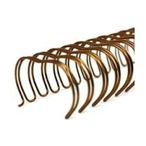 7/8" Gold 2:1 21 Loop Wire 100/Box