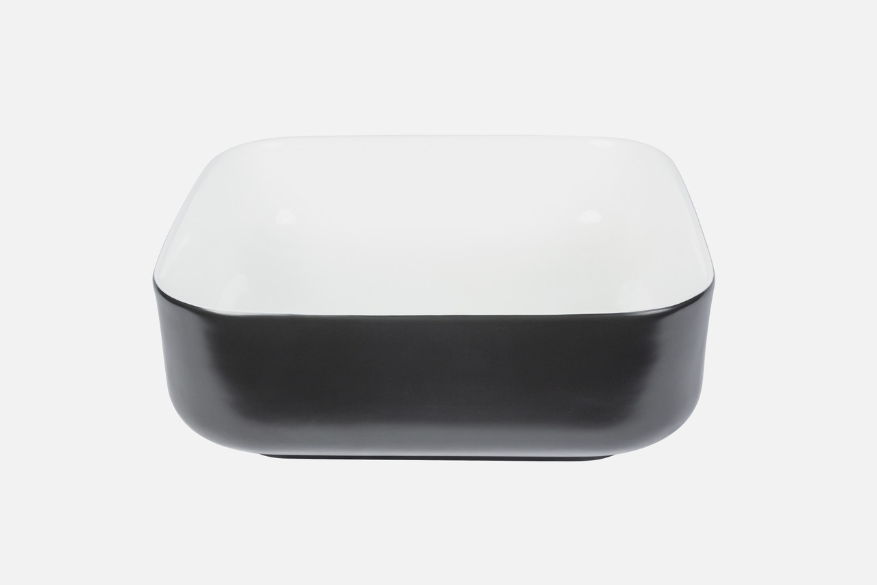 NCE Ceramic Basin Black & White 385mm x 385mm x 135mm