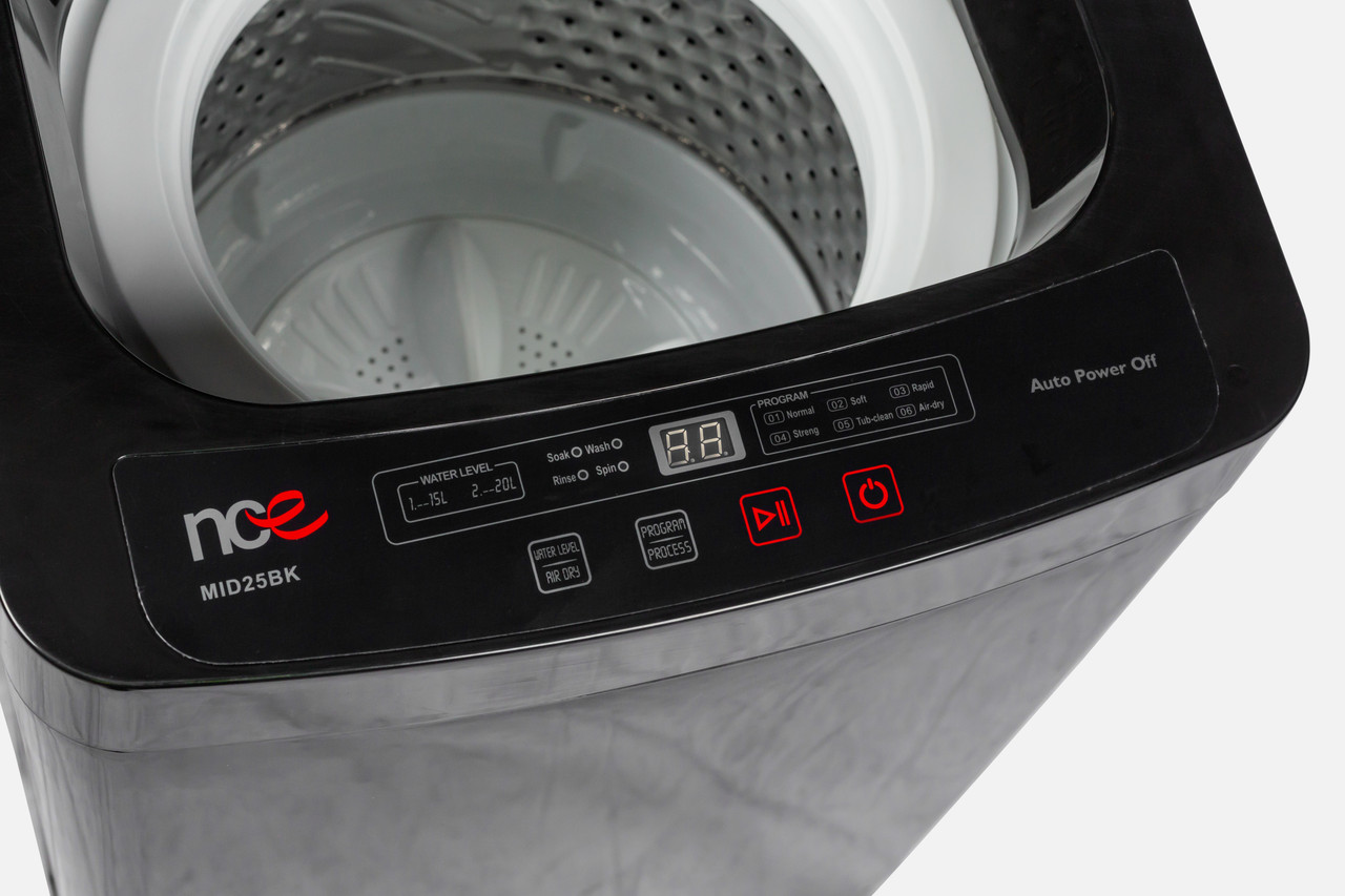 NCE 2.5kg Top Load Washing Machine Black