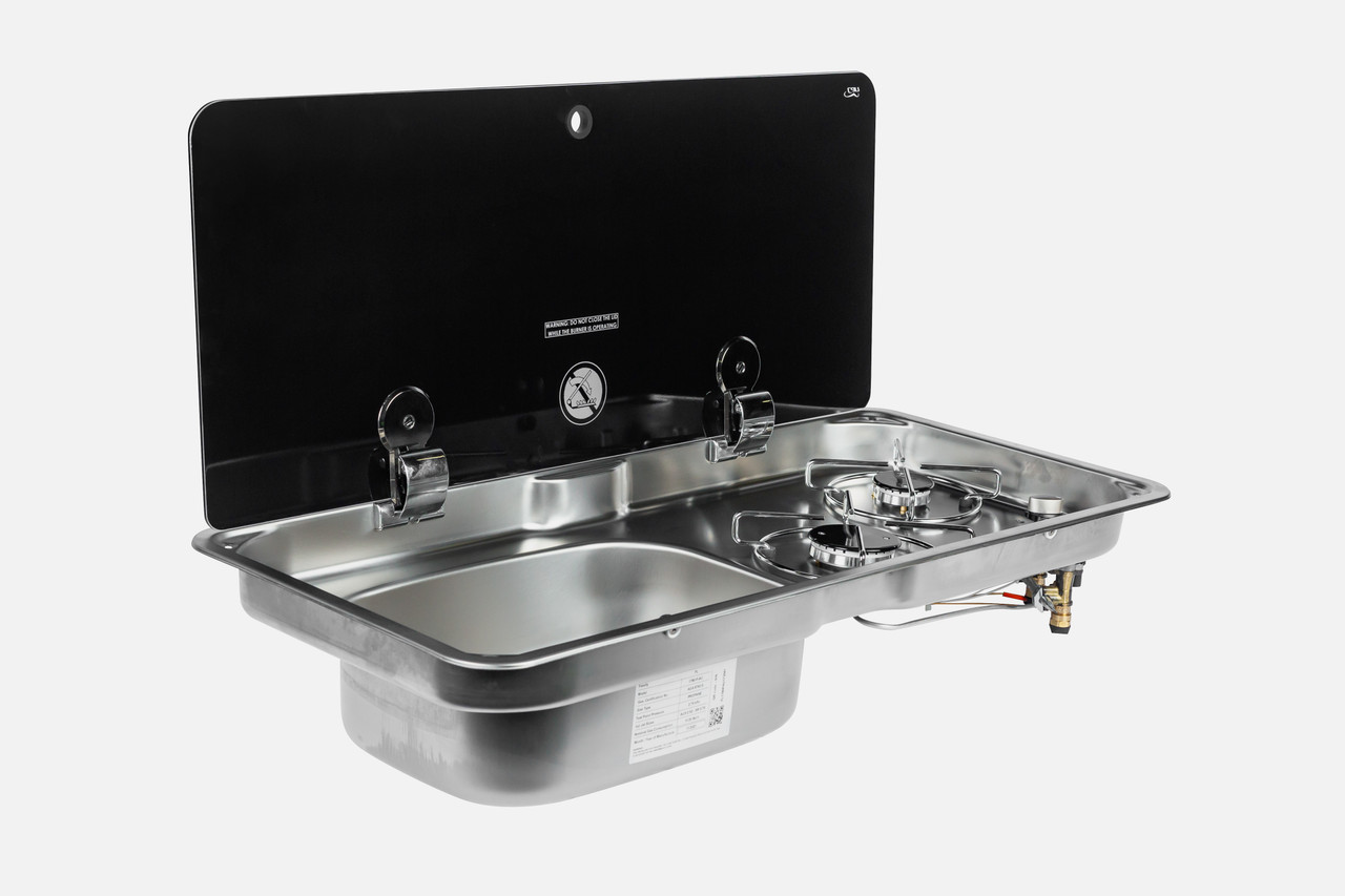 CAN 2 Burner Gas Stove & Sink Left