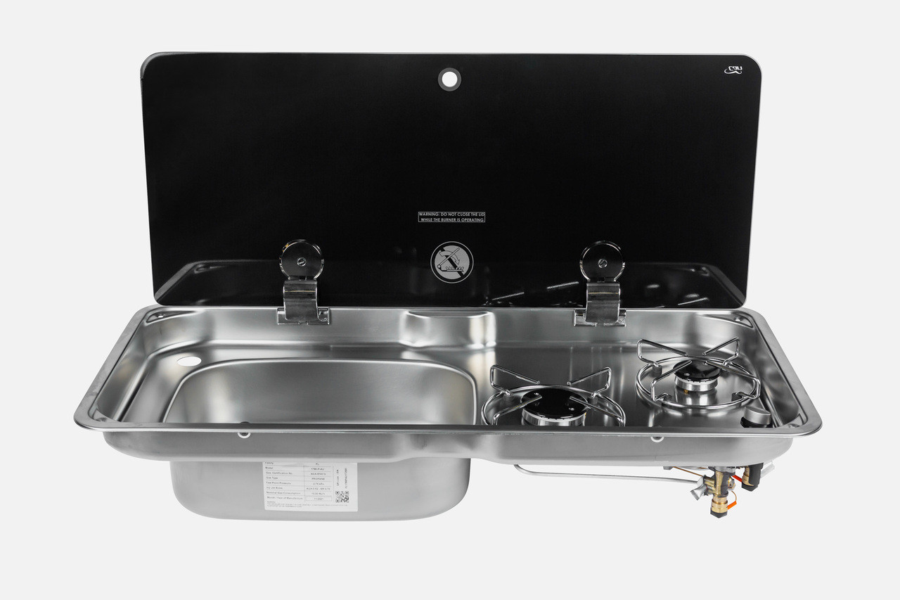 CAN 2 Burner Gas Stove & Sink Left