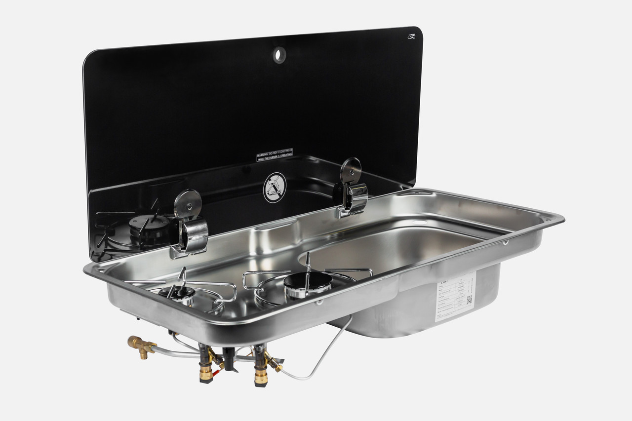 CAN 2 Burner Gas Stove & Sink Right