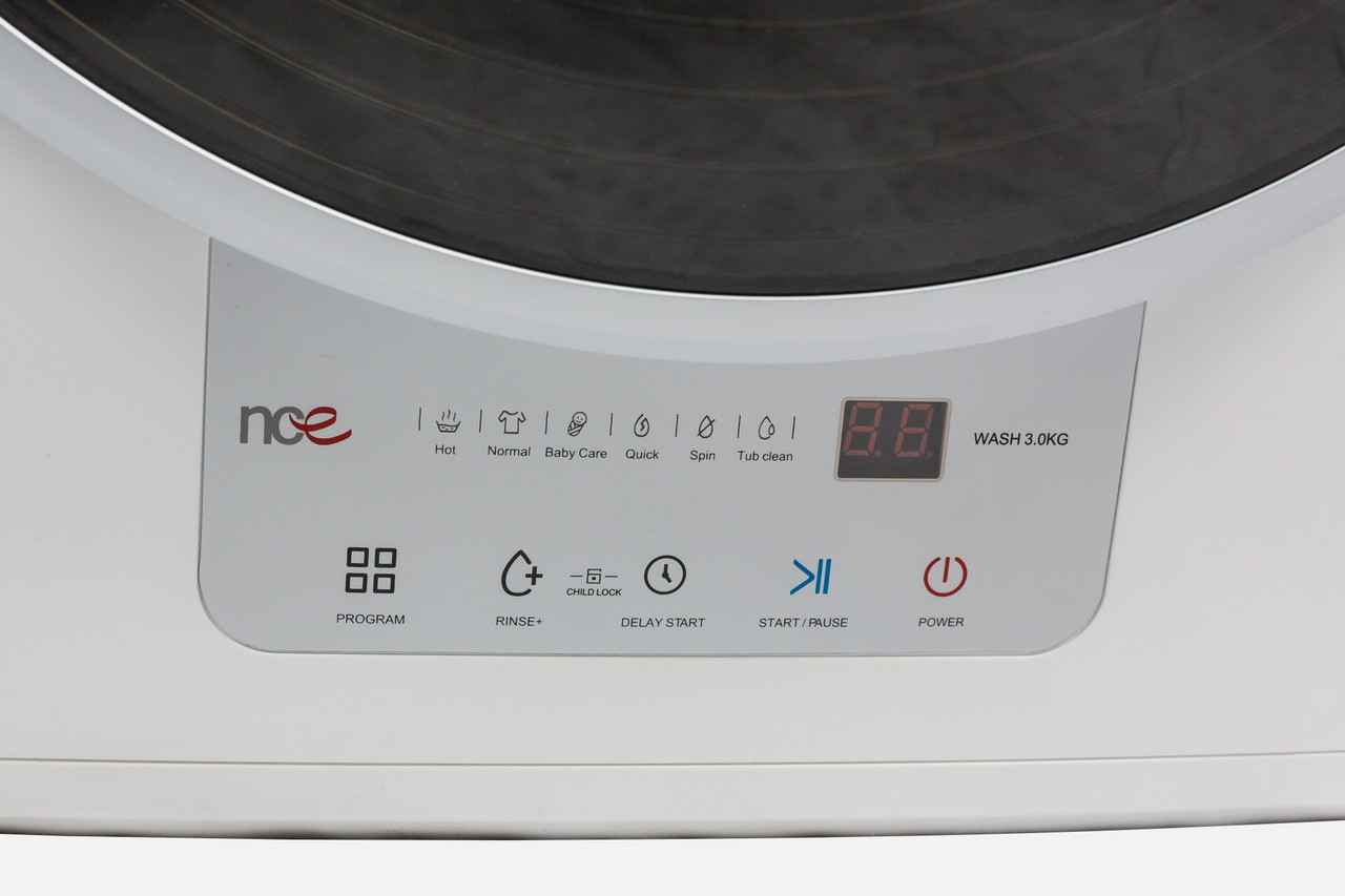 NCE caravan washing machine control panel