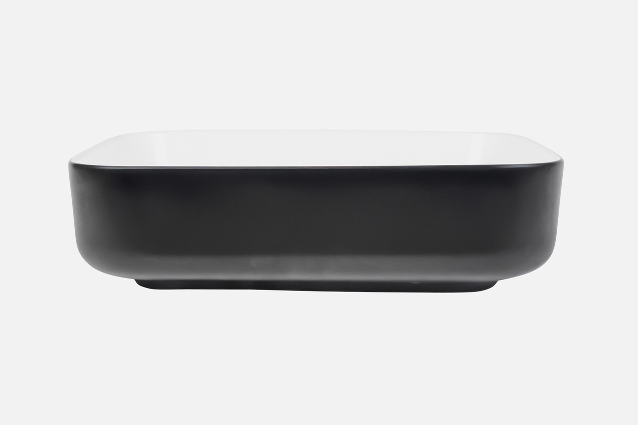 NCE Ceramic Basin Black & White 500mm x 385mm x 130mm