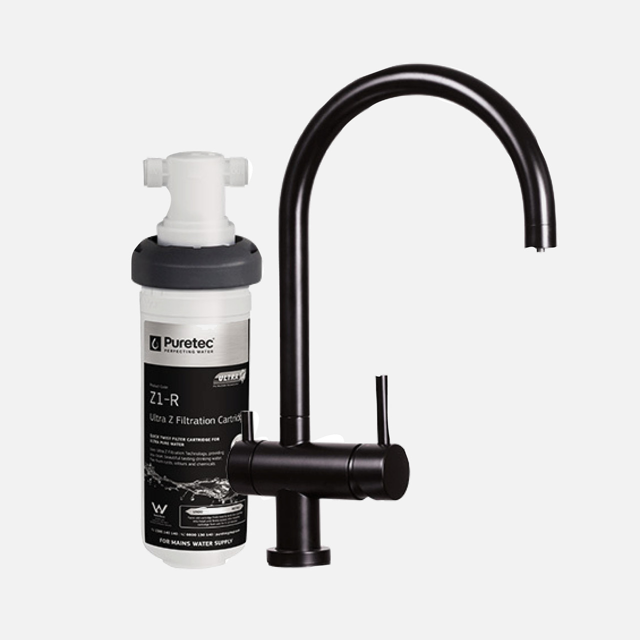 PURETEC Mixer Tap & Filter Kit Black