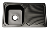 NCE Nano Black Sink Rolled Edge 780x480x180mm