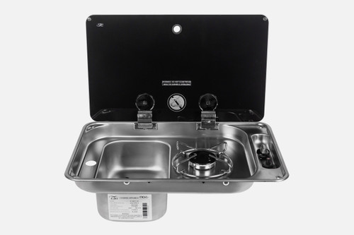 CAN 1 Burner Gas Stove & Sink Left Piezo