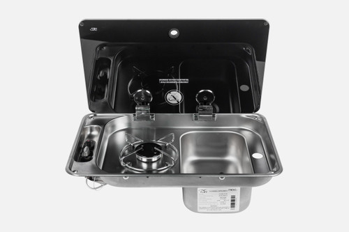 CAN 1 Burner Gas Stove & Sink Right Piezo