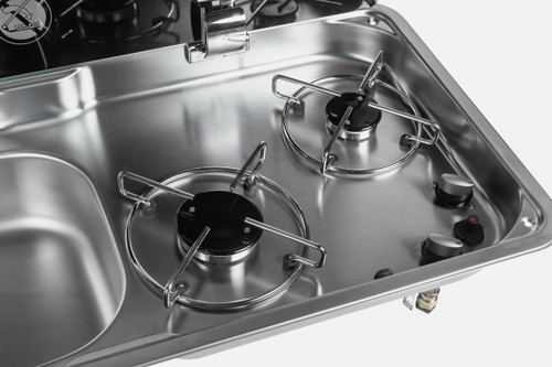 CAN 2 Burner Gas Stove & Sink Left