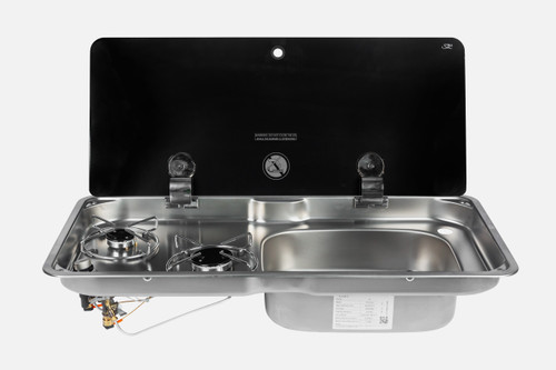 CAN 2 Burner Gas Stove & Sink Right
