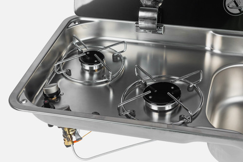 CAN 2 Burner Gas Stove & Sink Right