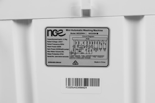 NCE 2.5kg Top Load Washing Machine White