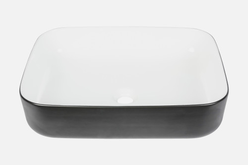 NCE Ceramic Basin Black & White 500mm x 385mm x 130mm