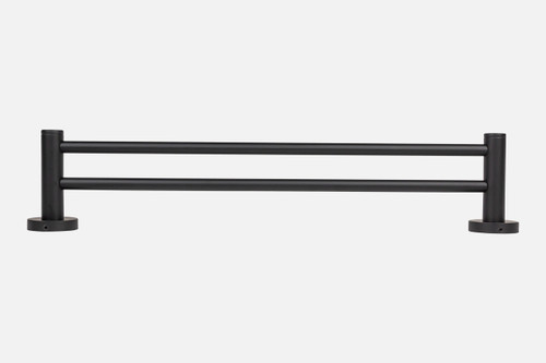 NCE Double Towel Rail Black