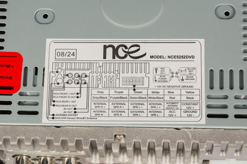 NCE DVD CD Bluetooth Stereo With Rear Aux
