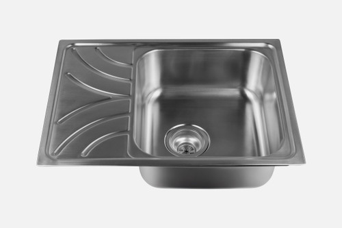 NCE Square Sink With Drainer 605x440x180mm