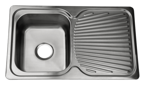 NCE Stainless Steel Sink Rolled Edge 780x480x180mm