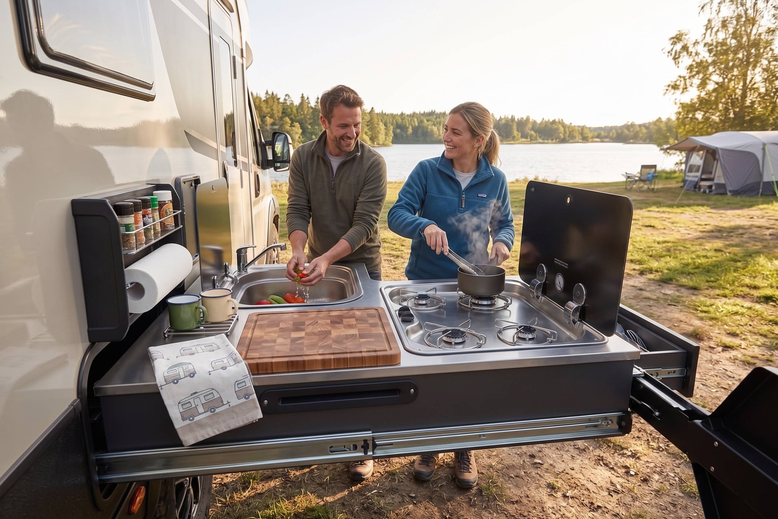 Why a Slide Out Kitchen Changes Everything at Camp