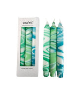 Rippling Waters Dip Dye Taper Candle Trio
