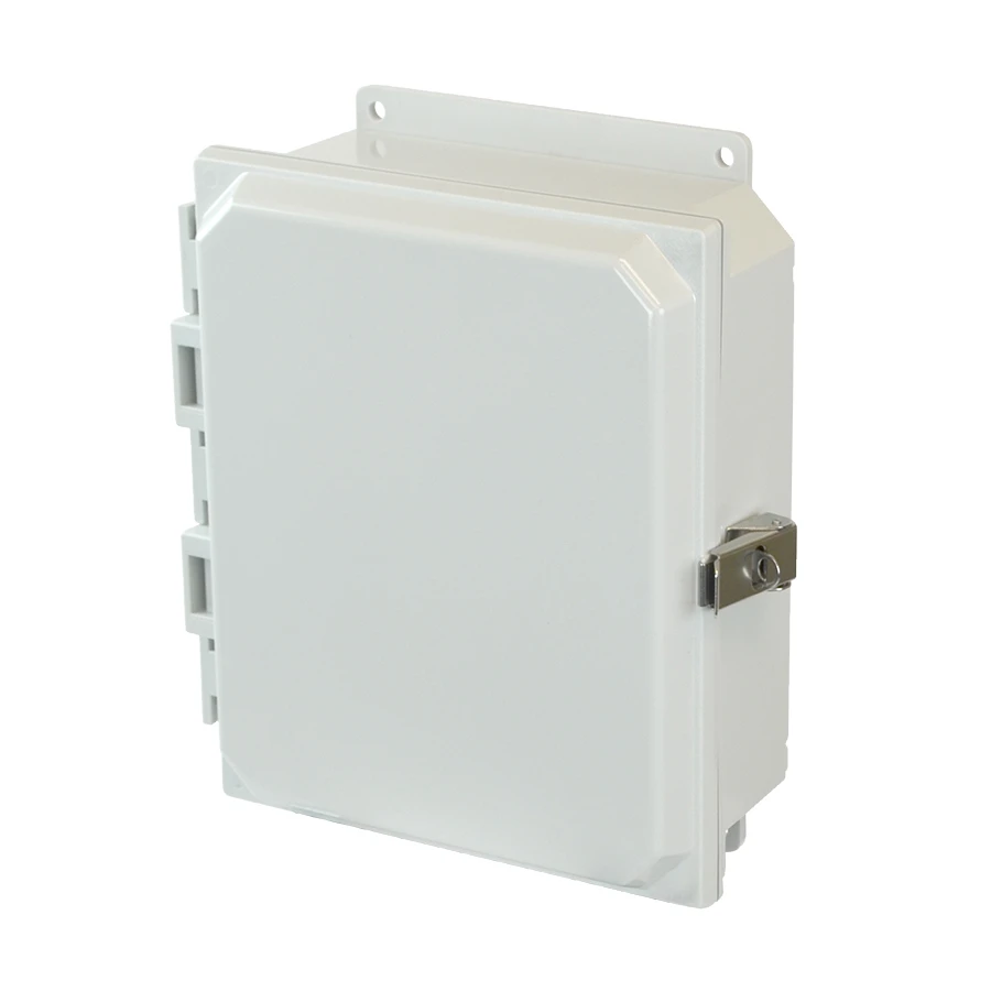 Latching Cover Box PCJ1082LF - Hammond Manufacturing - 10 x 8 x 2 Hinged Metal Snap Latch ...