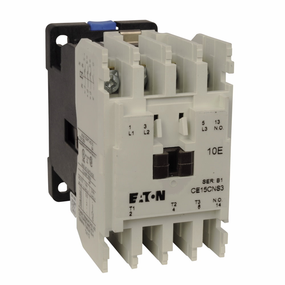 CE15FN3Y16BB - Eaton - Freedom IEC OPEN 3P CONTACTOR 32A 240VAC, 1 NO