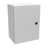 EN4SD16128LG Hammond Manufacturing 16in x 12in x 8in Type 4 Mild Steel Enclosure with Hinged Cover and Quarter Turn Latch