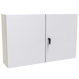 EN4TD304810LG Hammond Manufacturing 30in x 48in x 10in Type 12 Mild Steel Enclosure with 2 Doors and Handle with 3-Point Latch