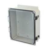 PCJ12104CCLF | Hammond Manufacturing 12 x 10 x 4 Hinged Metal Snap Latch clear Junction Box Cover
