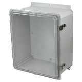 PCJ181610CCLF | Hammond Manufacturing 18 x 16 x 10 Polycarbonate enclosure assembly with hinged clear cover and stainless-steel snap latch
