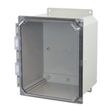 AMP1086CCHF | Allied Moulded Products 10 x 8 x 6 Polycarbonate enclosure with 2-screw hinged clear cover