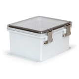 UPCT121006HMLF | Ensto 12 x 10 x 6 Polycarbonate Enclosure with Hinged Cover and Metal Snap Latch