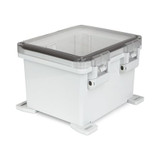 UPCT100806HNL | Ensto 10 x 8 x 6 Polycarbonate Enclosure with Hinged Cover and Nonmetal Snap Latch