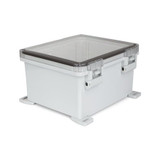 UPCT121006HNL | Ensto 12 x 10 x 6 Polycarbonate Enclosure with Hinged Cover and Nonmetal Snap Latch