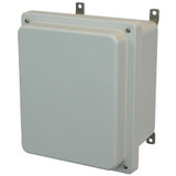 AM864R | 8 x 6 x 4 Fiberglass enclosure with raised 4-screw lift-off cover