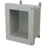 AM864HW | 8 x 6 x 4 Fiberglass enclosure with 2-screw hinged window cover