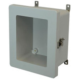 AM1084TW | Fiberglass enclosure with hinged window cover and twist latch