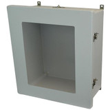 AM1868TW | 18 x 16 x 8 Fiberglass enclosure with hinged window cover and twist latch