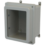 AM1086RHW | Fiberglass enclosure with raised 2-screw hinged window cover