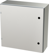 SCE-24EL2408SSLP Saginaw Control and Engineering 24in x 24in x 8in Stainless Steel Enclosure with Hinged Cover and Quarter Turn Latches