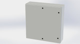SCE-36EL3610LPLG Saginaw Control and Engineering 36 x 36 x 10 Carbon Steel Enclosure with Hinged Cover and Quarter Turn Latches