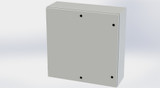 SCE-36EL3612LPLG Saginaw Control and Engineering 36 x 36 x 12 Carbon Steel Enclosure with Hinged Cover and Quarter Turn Latches
