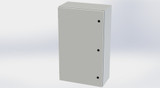 SCE-40EL2412LPLG Saginaw Control and Engineering 40 x 24 x 12 Carbon Steel Enclosure with Hinged Cover and Quarter Turn Latches