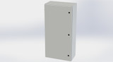 SCE-48EL2412LPLG Saginaw Control and Engineering 48 x 24 x 12 Carbon Steel Enclosure with Hinged Cover and Quarter Turn Latches