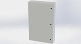 SCE-48EL3008LPLG Saginaw Control and Engineering 48 x 30 x 8 Carbon Steel Enclosure with Hinged Cover and Quarter Turn Latches