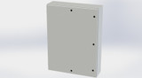 SCE-48EL3610LPLG Saginaw Control and Engineering 48 x 36 x 10 Carbon Steel Enclosure with Hinged Cover and Quarter Turn Latches