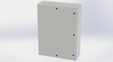 SCE-48EL3612LPLG Saginaw Control and Engineering 48 x 36 x 12 Carbon Steel Enclosure with Hinged Cover and Quarter Turn Latches